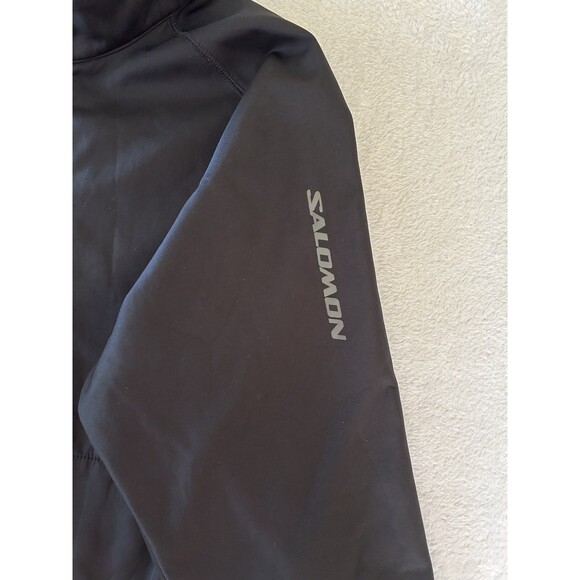 Salomon Advanced Skin Soft Shell Fleece Lined Jacket Size Large Black - Picture 3 of 11